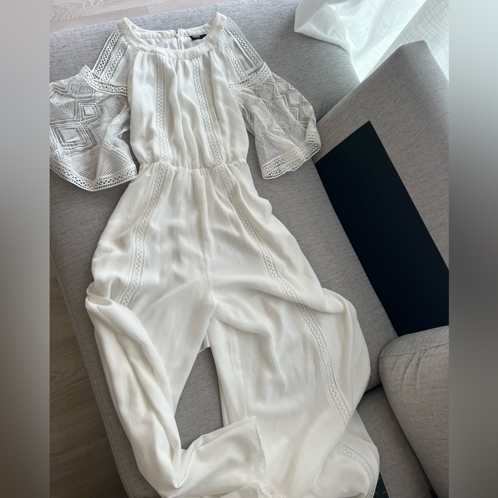 Elegant White Lace Women's Jumpsuit